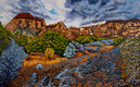 Original art for sale at UGallery.com | Winter Storm Over Red Rock by Crystal DiPietro | $3,450 | oil painting | 30' h x 48' w | thumbnail 1