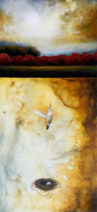 Original art for sale at UGallery.com | With Gold II by Candice Eisenfeld | $4,800 | acrylic painting | 52' h x 24' w | photo 1
