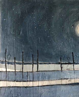 With Twilight Near V by Pat Forbes |  Side View of Artwork 