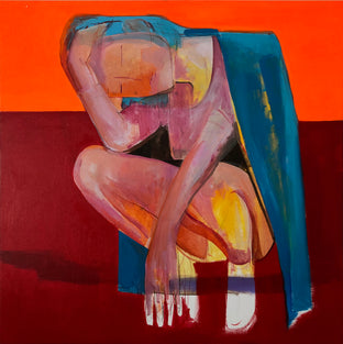 Original art for sale at UGallery.com | Waiting by Ziui Vance | $1,600 | acrylic painting | 30' h x 30' w | photo 1