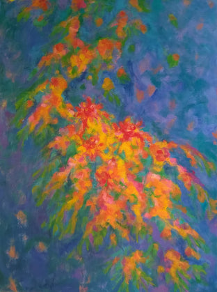 Original art for sale at UGallery.com | Honey Locust Flower by Naoko Tadotsu | $1,675 | oil painting | 40' h x 30' w | photo 1