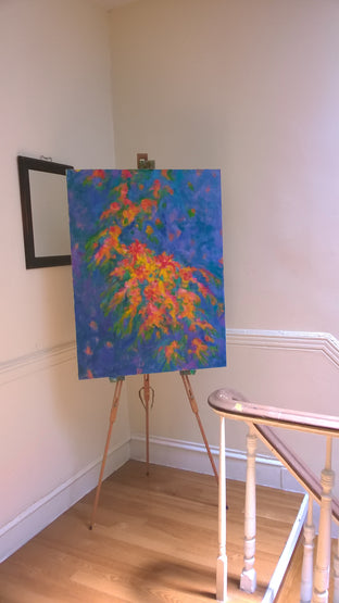 Original art for sale at UGallery.com | Honey Locust Flower by Naoko Tadotsu | $1,675 | oil painting | 40' h x 30' w | photo 3