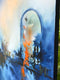Original art for sale at UGallery.com | Blue Flying by Yamilet Sempe | $1,975 | mixed media artwork | 40' h x 30' w | thumbnail 2