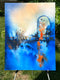 Original art for sale at UGallery.com | Blue Flying by Yamilet Sempe | $1,975 | mixed media artwork | 40' h x 30' w | thumbnail 3