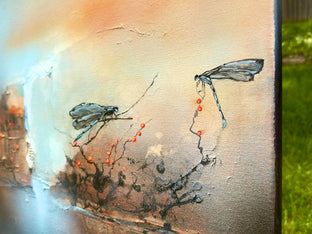 Original art for sale at UGallery.com | Dragonfly Paradise by Yamilet Sempe | $1,500 | mixed media artwork | 18' h x 24' w | photo 2