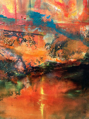 Original art for sale at UGallery.com | Refuge of the Rose by Yamilet Sempe | $2,200 | mixed media artwork | 36' h x 36' w | photo 4