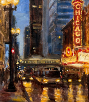 Original art for sale at UGallery.com | Chicago by Yangzi Xu | $400 | oil painting | 14' h x 11' w | photo 4