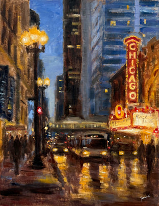 Original art for sale at UGallery.com | Chicago by Yangzi Xu | $400 | oil painting | 14' h x 11' w | photo 1