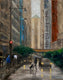 Original art for sale at UGallery.com | La Salle Street, Rainy Day by Yangzi Xu | $675 | oil painting | 20' h x 16' w | thumbnail 1
