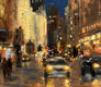 Original art for sale at UGallery.com | Magnificent Mile by Yangzi Xu | $425 | oil painting | 11' h x 14' w | thumbnail 4