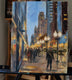 Original art for sale at UGallery.com | Michigan Ave by Yangzi Xu | $400 | oil painting | 14' h x 11' w | thumbnail 3