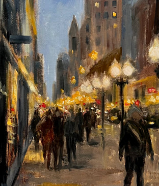 Michigan Ave by Yangzi Xu |   Closeup View of Artwork 