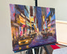 Original art for sale at UGallery.com | NYC Night by Yangzi Xu | $675 | oil painting | 16' h x 20' w | thumbnail 2