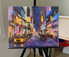Original art for sale at UGallery.com | NYC Night by Yangzi Xu | $675 | oil painting | 16' h x 20' w | thumbnail 3