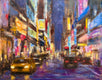 Original art for sale at UGallery.com | NYC Night by Yangzi Xu | $675 | oil painting | 16' h x 20' w | thumbnail 1