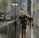 Original art for sale at UGallery.com | On Wacker Dr by Yangzi Xu | $425 | oil painting | 12' h x 12' w | thumbnail 4