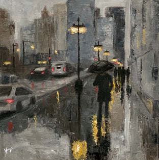 Original art for sale at UGallery.com | On Wacker Dr by Yangzi Xu | $425 | oil painting | 12' h x 12' w | photo 1