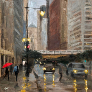 Rainy Afternoon, La Salle Street by Yangzi Xu |  Artwork Main Image 