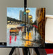 Original art for sale at UGallery.com | Rainy Afternoon on Michigan Ave by Yangzi Xu | $375 | oil painting | 12' h x 12' w | thumbnail 3