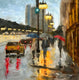 Original art for sale at UGallery.com | Rainy Afternoon on Michigan Ave by Yangzi Xu | $375 | oil painting | 12' h x 12' w | thumbnail 1