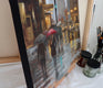 Original art for sale at UGallery.com | Rainy Afternoon on Wacker Dr. by Yangzi Xu | $750 | oil painting | 16' h x 20' w | thumbnail 2
