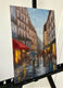 Original art for sale at UGallery.com | Rainy Day, Paris Market by Yangzi Xu | $400 | oil painting | 14' h x 11' w | thumbnail 2