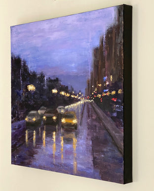 Original art for sale at UGallery.com | South Michigan Ave by Yangzi Xu | $675 | oil painting | 18' h x 18' w | photo 2