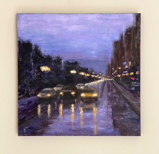 Original art for sale at UGallery.com | South Michigan Ave by Yangzi Xu | $675 | oil painting | 18' h x 18' w | photo 3