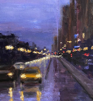 Original art for sale at UGallery.com | South Michigan Ave by Yangzi Xu | $675 | oil painting | 18' h x 18' w | photo 4