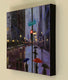 Original art for sale at UGallery.com | The Umbrellas on Michigan Ave by Yangzi Xu | $400 | oil painting | 12' h x 12' w | thumbnail 2