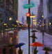Original art for sale at UGallery.com | The Umbrellas on Michigan Ave by Yangzi Xu | $400 | oil painting | 12' h x 12' w | thumbnail 4