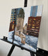 Original art for sale at UGallery.com | Winter, LaSalle St, #2 by Yangzi Xu | $400 | oil painting | 12' h x 12' w | thumbnail 2