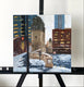 Original art for sale at UGallery.com | Winter, LaSalle St, #2 by Yangzi Xu | $400 | oil painting | 12' h x 12' w | thumbnail 3