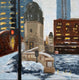 Original art for sale at UGallery.com | Winter, LaSalle St, #2 by Yangzi Xu | $400 | oil painting | 12' h x 12' w | thumbnail 1