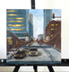 Original art for sale at UGallery.com | Winter, LaSalle St, #3 by Yangzi Xu | $400 | oil painting | 12' h x 12' w | thumbnail 3