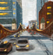 Original art for sale at UGallery.com | Winter, LaSalle St, #3 by Yangzi Xu | $400 | oil painting | 12' h x 12' w | thumbnail 4