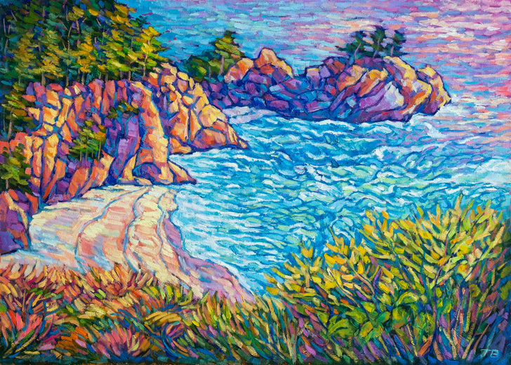 Big Sur Falls by Tao Bai |  Artwork Main Image 