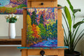 Original art for sale at UGallery.com | Colorful Canyon by Tao Bai | $700 | oil painting | 20' h x 16' w | thumbnail 3