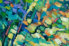Original art for sale at UGallery.com | Path in the Garden by Tao Bai | $1,200 | oil painting | 24' h x 24' w | thumbnail 4