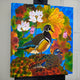 Original art for sale at UGallery.com | Colorful Ducks by Yelena Sidorova | $1,400 | mixed media artwork | 24' h x 24' w | thumbnail 3