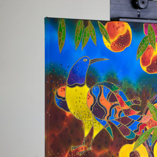Fairytale Bird and Peaches by Yelena Sidorova |  Side View of Artwork 