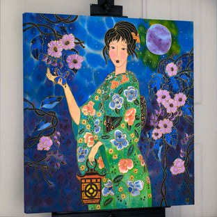Magical Night and Blue Butterfly by Yelena Sidorova |  Context View of Artwork 