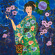 Original art for sale at UGallery.com | Magical Night and Blue Butterfly by Yelena Sidorova | $1,800 | mixed media artwork | 30' h x 30' w | thumbnail 1