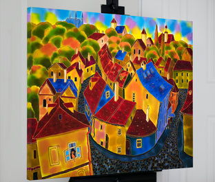 Red Roofs Prague - 3 by Yelena Sidorova |  Context View of Artwork 