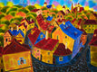 Original art for sale at UGallery.com | Red Roofs Prague - 3 by Yelena Sidorova | $2,375 | mixed media artwork | 30' h x 40' w | thumbnail 1