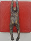Original art for sale at UGallery.com | Small Being Climber on Red (Series 2/50) by Yelitza Diaz | $325 | mixed media artwork | 7' h x 6' w | thumbnail 1