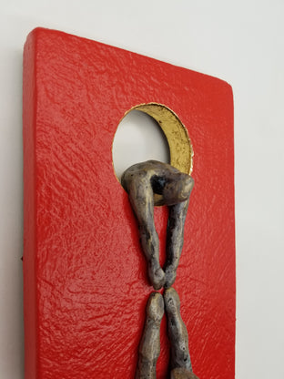 Small Beings Climbing on the Moon (Red) by Yelitza Diaz |  Context View of Artwork 