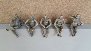 Small Beings Seated in Gray by Yelitza Diaz |  Context View of Artwork 