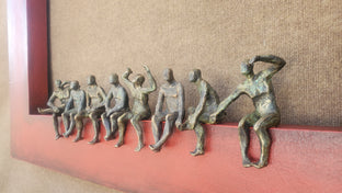 Small Beings Sitting on the Theater of Life I by Yelitza Diaz |   Closeup View of Artwork 