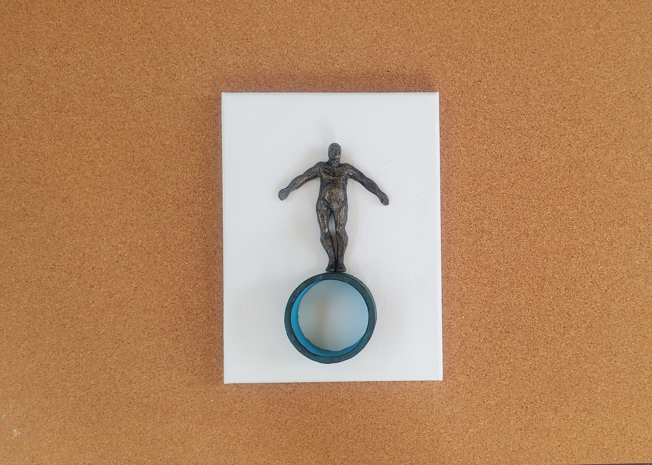 Balance on White, Turquoise. by Yelitza Diaz |  Context View of Artwork 